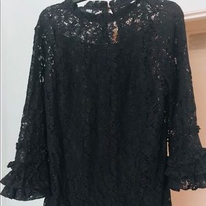 Who What Wear Black Lace Dress